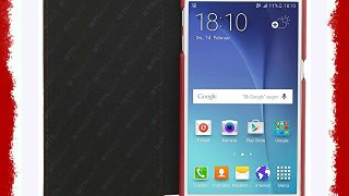 StilGut Book Type Funda forro de piel para Samsung Galaxy S6 rojo nappa