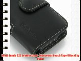 Nokia Lumia 620 Leather Case - Horizontal Pouch Type (Black) by PDair