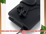 Nokia Lumia 720 Leather Case - Horizontal Pouch Type (Black) by PDair