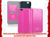 Pdncase Funda de Piel para iphone 6 Wallet Case Cover - Rosa
