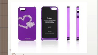 Avanto - Funda para iPhone 5 morado BACKCOVER HEARTS