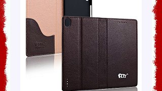 PDNcase Huawei P7 Carcasa Funda de Piel Genuina Wallet para Huawei Ascend P7 Color Dark Brown