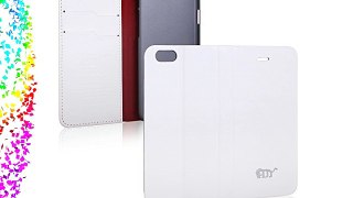 PDNCASE iPhone 6 Carcasa Premium Leather Wallet Style Funda de Cuero para iPhone 6 Color Blanco