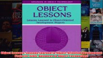 Download PDF  Object Lessons Lessons Learned in ObjectOriented Development Projects SIGS Advances in FULL FREE