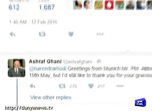 Gossips.Pk- Modi wishes Ashraf Ghani on Twitter, Afghan President replies it�s not his birthday.