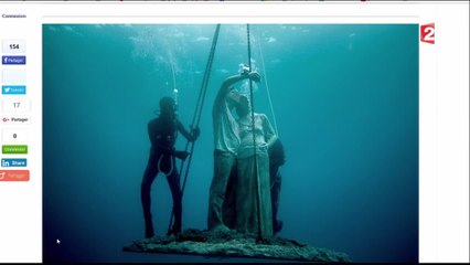 Une exposition pour le moins insolite au fond de l'eau à découvrir en avant première sur le web ! - 2016/02/13