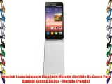 Samrick Especialmente Diseñado Maletín Abatible De Cuero Para Huawei Ascend G620s - Morado