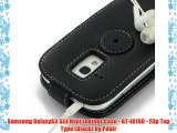 Samsung GalaxyS3 SIII Mini Leather Case - GT-i8190 - Flip Top Type (Black) by Pdair