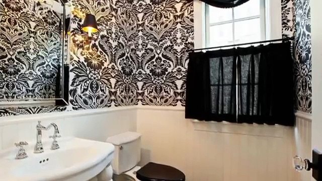 Черно-белые обои в интерьере