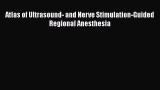PDF Atlas of Ultrasound- and Nerve Stimulation-Guided Regional Anesthesia  EBook