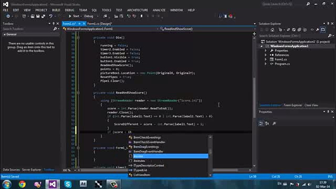 C# How to create a Flappy Bird_clip3