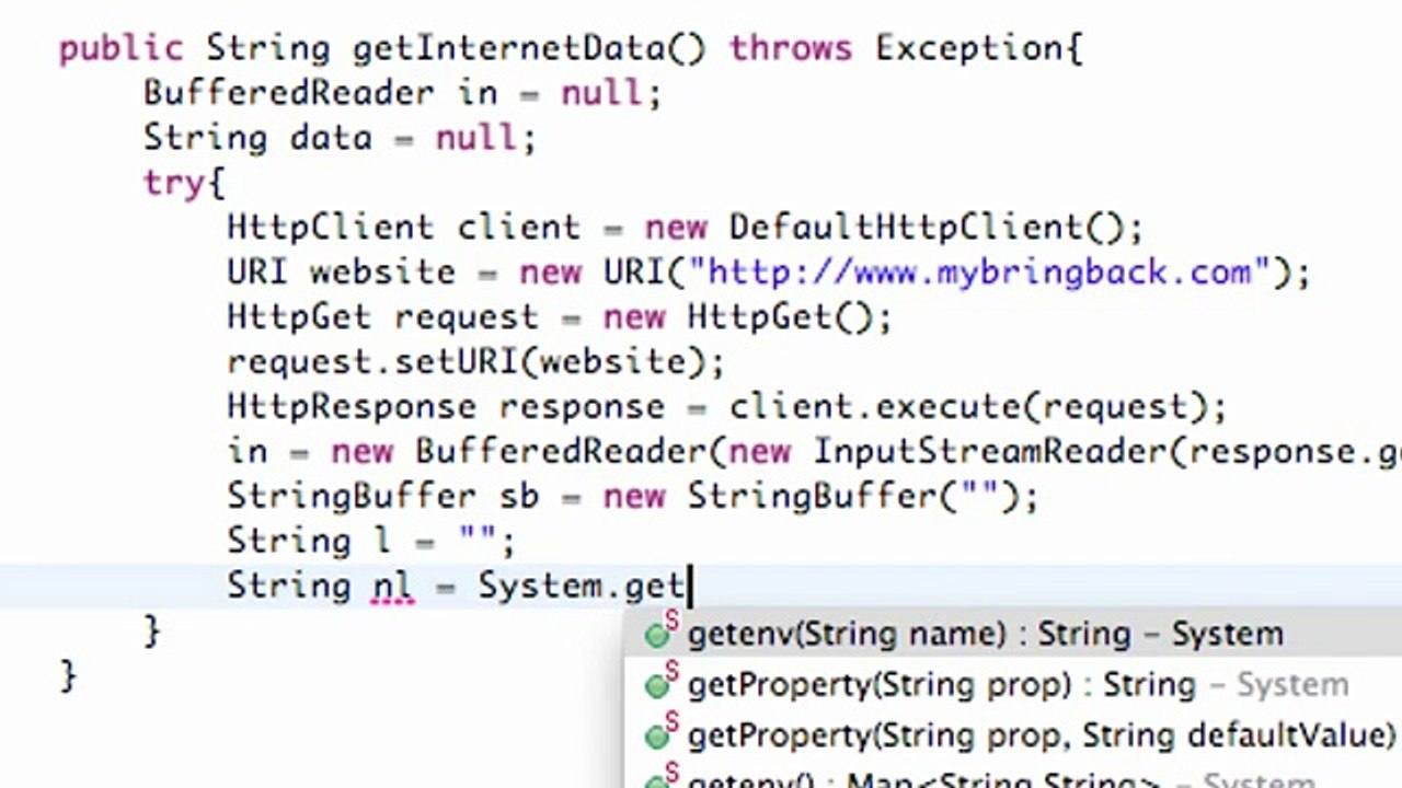 149 - Viewing Internet data via StringBuffer