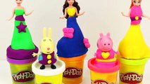 Disney Frozen Princess dough dress Peppa Pig Play Doh makeover with Princess Anna