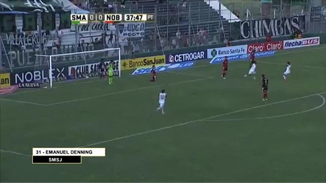 Gol de Denning. San Martín 1 Newells 0. Fecha 1. Torneo Transición 2016