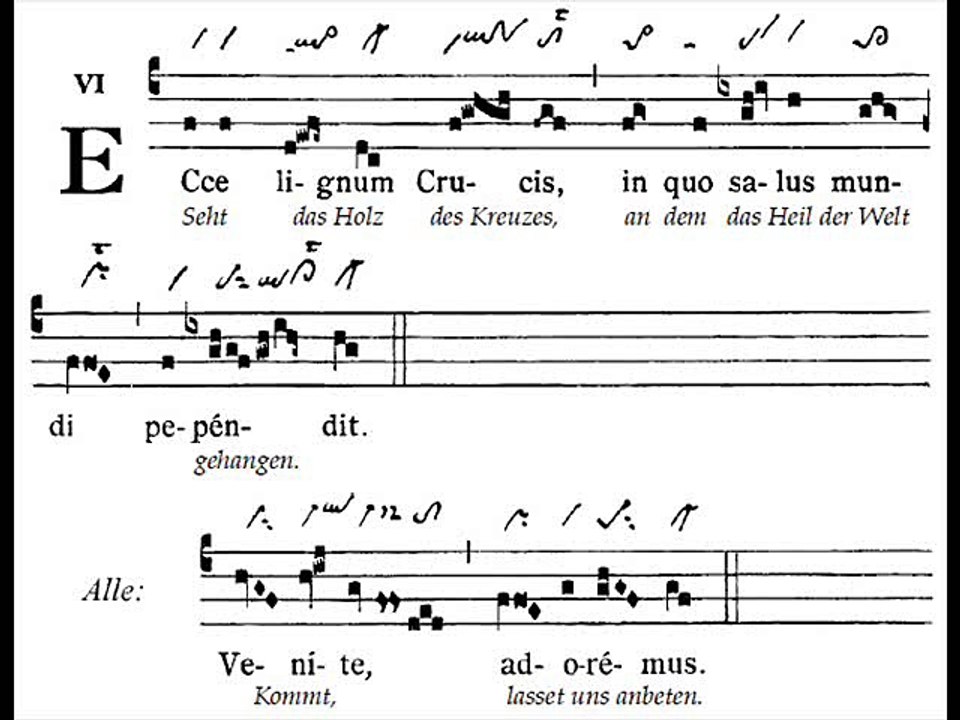 Invitatio 'Ecce lignum Crucis', Adoratio sanctae Crucis (vendredi saint)