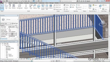 10 02. Adjusting the ceiling for stairs - House in Revit Architecture