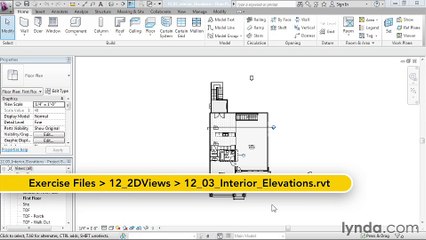 12 03. Creating interior elevation views - House in Revit Architecture