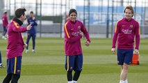 FC Barcelona training session: Final training session before Celta clash