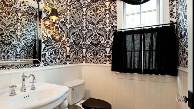 Черно-белые обои в интерьере