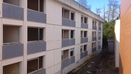 Démolition du pavillon des Camélias de l'Ehpad de Bois-Joly