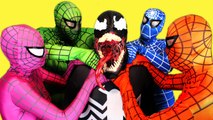 Blue Spiderman & Pink Spidergirl vs Venom vs Green Spiderman! Funny Superhero Movie in Real Life (1080p)