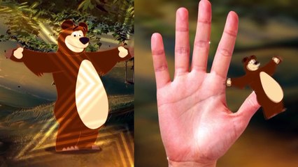 Маша и Медведь папа палец Семья пальчиков на русском