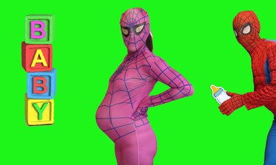 PINK SPIDERGIRL PREGNANT VS SPIDERMAN IN REAL LIFE! Superhero movie fun. IRL (720p)