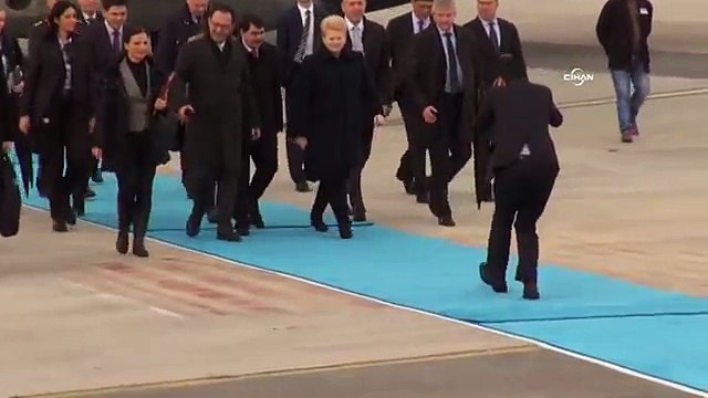 Litvanya Cumhurbaşkanı askeri nakliye uçağıyla İstanbul'a geldi
