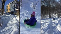 When Dad Cares Enough To Build A Bobsled Run