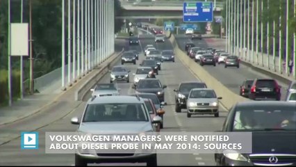 Volkswagen managers were notified about diesel probe in May 2014: sources