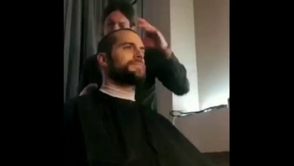 actor cavill gets a buzzcut