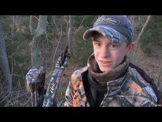 Teen Hunting Whitetail Deer with Bow in Kansas