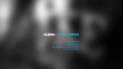 Lower Thirds - Clean - After Effects project