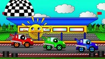 Eğlenceli çizgi film Rengarenk bir dünya Araba yarışı