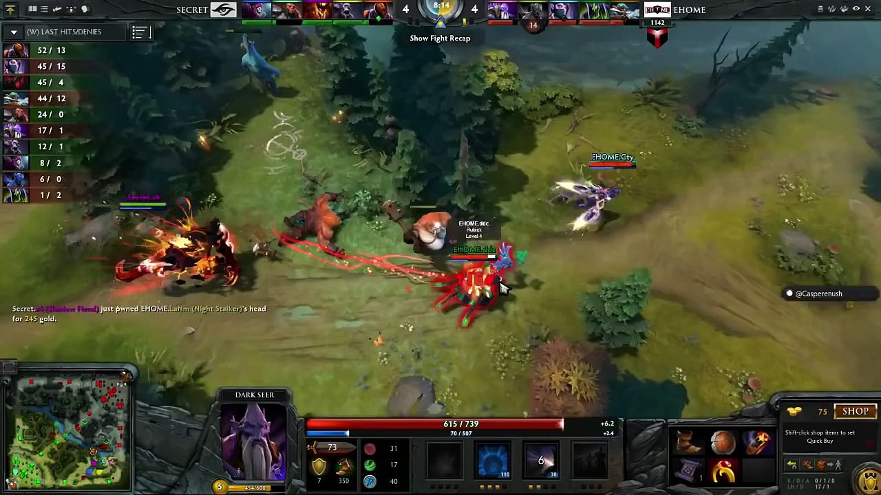 Dota 2 TI5 Main Event Day 2 Team Secret vs EHOME game 2 RUS Casperrr GodHunt