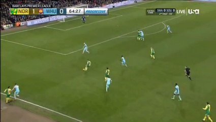 Wesley Hoolahan Goal - Norwich 2-0 West Ham 13.02.2016
