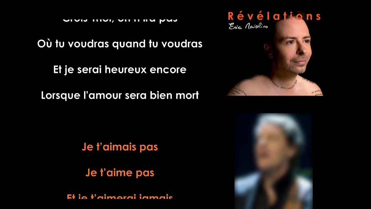 Je t'aime pas (lyrics video)