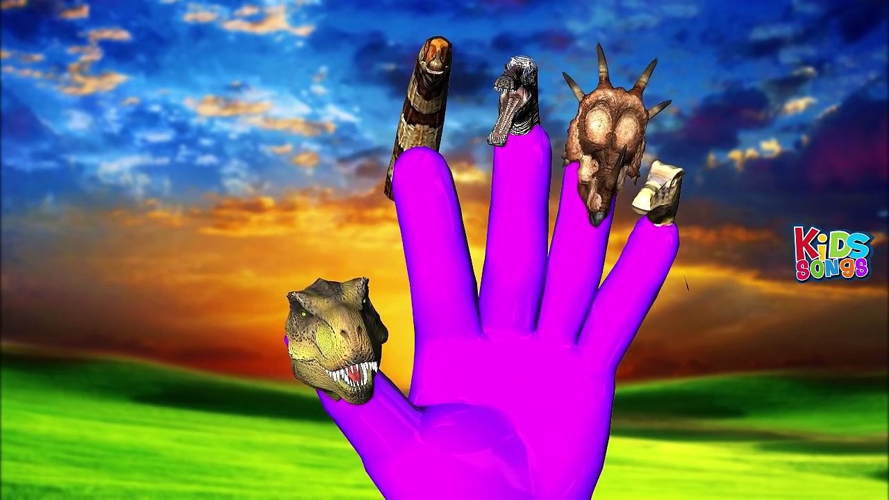 3D Dinosaurs Cartoon Finger Family Nursery Rhymes | Dinosaurs Animals Finger Family Collection