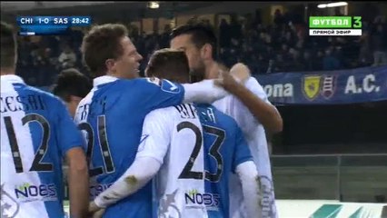 1-0 Valter Birsa Penalty Goal Italy  Serie A - 13.02.2016, ChievoVerona 1-0 Sassuolo Calcio