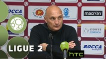 Conférence de presse clermont foot - ac ajaccio (2-1) : corinne diacre (cf63) - olivier pantaloni (aca) - 2015/2016