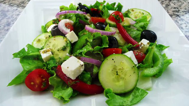 Easy Greek Salad recipe, super healthy and delicious, how to cook.