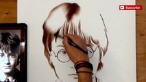 FAQ harry potter amazing speed-drawing (how to draw) in dry brush daniel radcliffe speed-painting