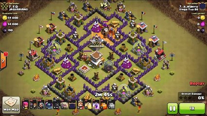 3 Stars Clan War (TH8 VS TH8)- GOWIPE Attack Strategy Townhall 8