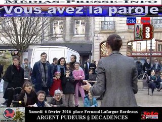 Rencontre avec deux comédiennes Aurélia Tastet et Audrey Mallada place Fernand lafargue samedi 6.02. 2016