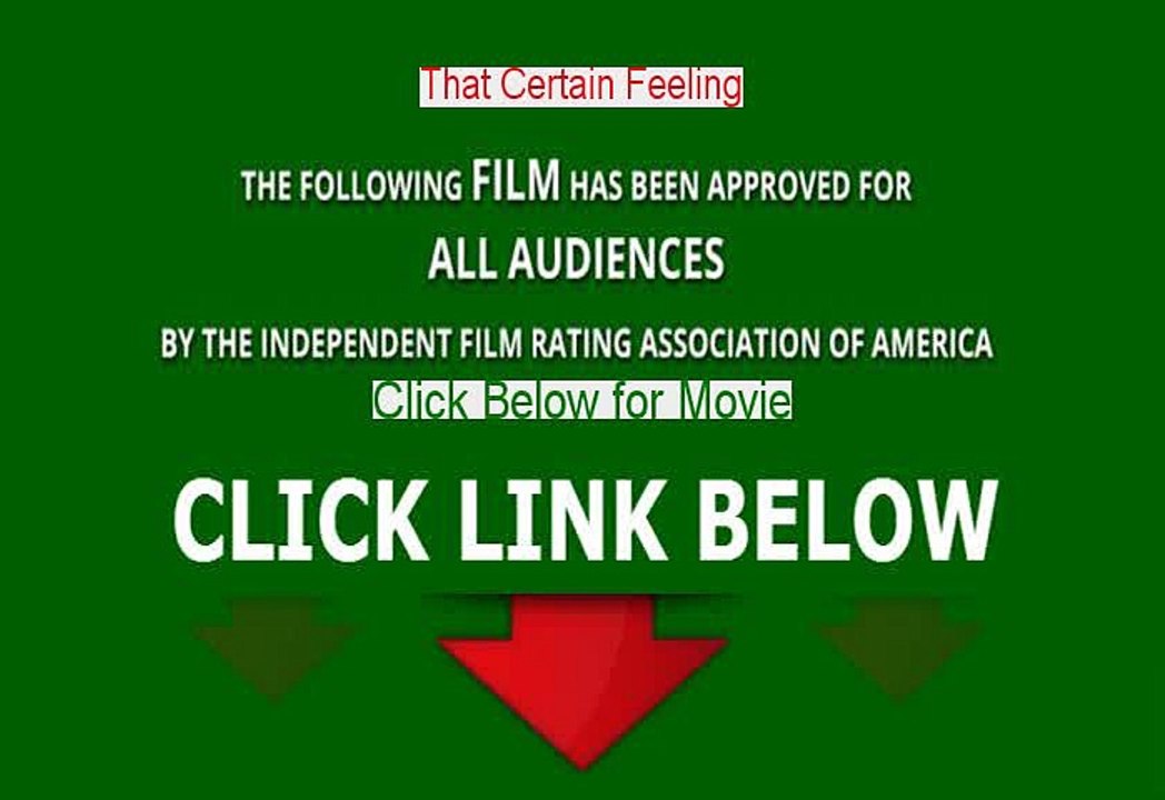 That Certain Feeling Full Movie [1956]