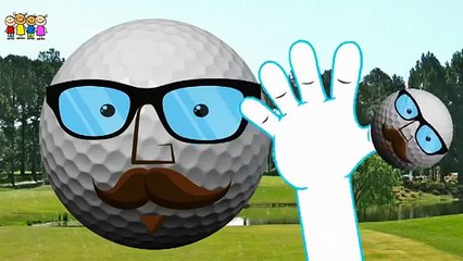 Poems for Kids | Golf Ball Finger Family Song for Toddlers | Cartoon Songs