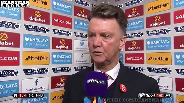 Louis van Gaal Post Match Interview - Sunderland 2-1 Manchester United -