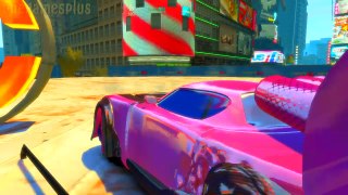 Kid Toys - Batman mobile VS Lightning McQueen Disney car Stunt Speedway Park