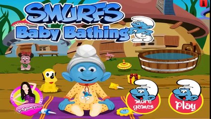 Watch Smurfs Cartoons to Play Full Episodes kids games Baby games # bathing care and dress up #