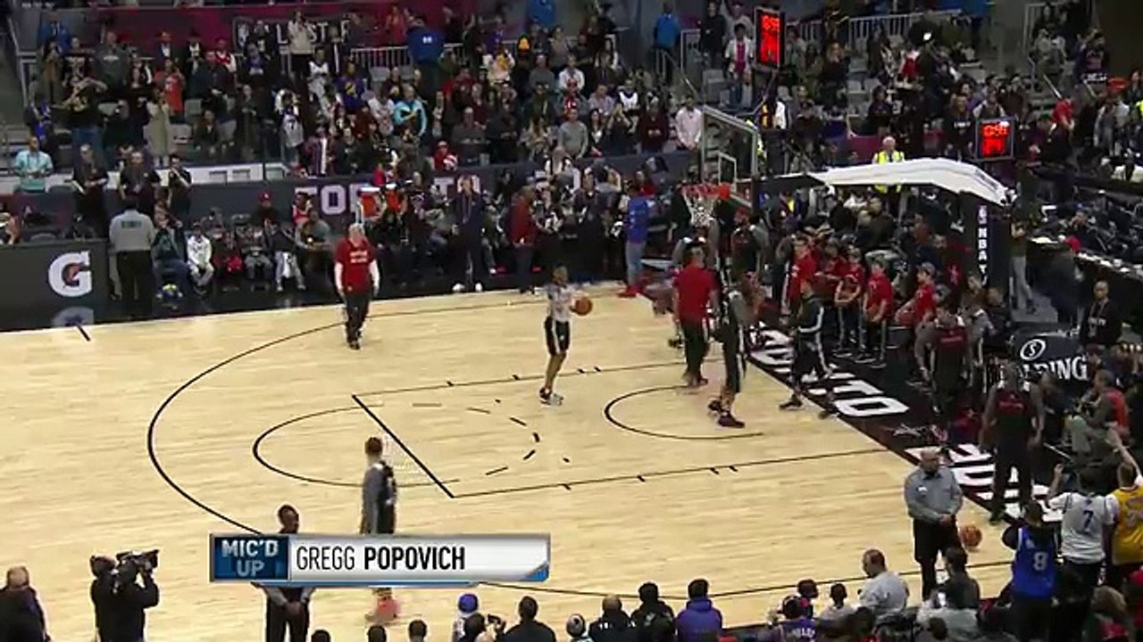 All-Star Practice- Popovich Mic'd Up - February 13, 2016 - NBA All-Star Weekend 2016 -